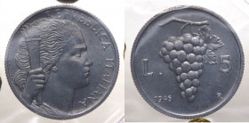 Monetazione in Lire (1946-2001) 5 Lire "Uva" 1946 - Gig.277 - RR MOLTO RARA - Periziata Gaudenzi FDC - 

FDC

 Shipping only in Italy