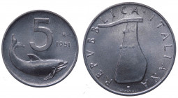 Monetazione in Lire (1946-2001) 5 Lire "Delfino" 1951 - 

FDC

 Shipping only in Italy