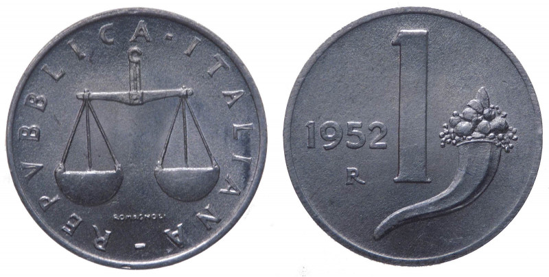 Monetazione in Lire (1946-2001) 1 Lira "Cornucopia" 1952 - 

FDC

 Worldwide...