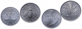Monetazione in Lire (1946-2001) Lotto n.2 monete 2 Lire "Ulivo" 1954 e 1 Lira "Cornucopia" 1954 - 

FDC

 Worldwide shipping