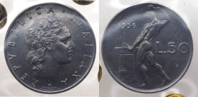 Monetazione in Lire (1946-2001) 50 Lire "Vulcano" 1956 - Gig.45 - Periziata Gaudenzi FDC - 

FDC

 Worldwide shipping
