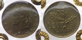 Monetazione in Lire (1946-2001) 20 Lire "Ramo di Quercia" 1957 - R/ Gambo del 7 Largo - Att.I12 - NC - Periziata Gaudenzi FDC - 

FDC

 Worldwide ...