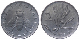 Monetazione in Lire (1946-2001) 2 Lire "Ulivo" 1958 - Gig.334 - RR MOLTO RARA - It -

SPL

 Worldwide shipping