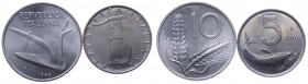 Monetazione in Lire (1946-2001) Lotto n.2 monete da 10 Lire "Spiga" 1966 e 5 Lire "Delfino" 1966 - 

FDC

 Worldwide shipping