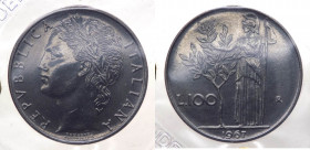 Monetazione in Lire (1946-2001) 100 Lire "Minerva" 1967 - Gig.104 - Periziata Gaudenzi FDC - D/Lievi segnetti di coniazione - 

FDC

 Worldwide sh...