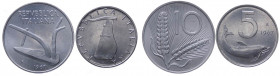 Monetazione in Lire (1946-2001) Lotto n.2 monete da 10 Lire "Spiga" 1967 e 5 Lire "Delfino" 1967 - 

FDC

 Worldwide shipping