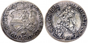 Austria - Leopoldo I (1657-1705) 6 Kreutzer 1694 - Ag - gr.2,79

SPL

 Shipping only in Italy