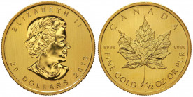 Canada - Elisabetta II (1952) 1/2 Oz .999 - 20 Dollari 2013 - Au - 

FDC

 Worldwide shipping