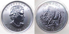 Canada - Elisabetta II (dal 1952) 5 Dollari (1 Oncia) 2013 "Bisonte" - Ag - Proof - In capsula - gr.31,1

FS

 Worldwide shipping