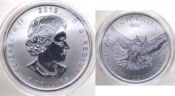 Canada - Elisabetta II (dal 1952) 5 Dollari (1 Oncia) 2015 "Gufo della Virginia" - Ag - Proof - In capsula - gr.31,1

FS

 Worldwide shipping