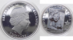 Cook Island - Elisabetta II (dal 1952) 5 Dollari 2012 - Holliwood Legends Anita Ekberg - Tir.2500 esemplari - Ag - Proof - In capsula - gr.25

FS
...