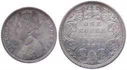 Colonie Inglesi - India Britannica - Vittoria (1837-1901) One Rupee 1889 - KM 492 - Ag - 

SPL

 Shipping only in Italy