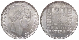 Francia - Terza Repubblica (1870-1941) 20 Francs 1938 - KM 879 - Ag - 

SPL/FDC

 Shipping only in Italy