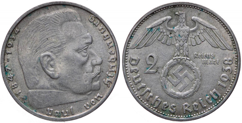 Germania - Terzo Reich (1933-1945) 2 Reichsmark 1938 B - KM 93 - Ag - 

SPL+
...