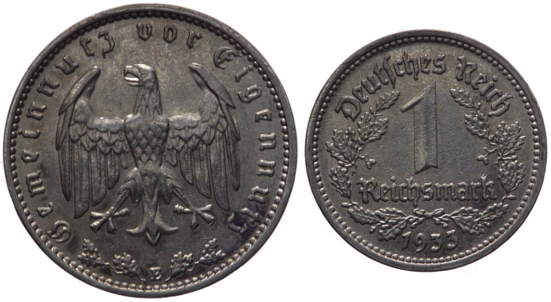 Germania - Terzo Reich (1933-1945) 1 Reichsmark 1933 E - KM 78 - Ag - 

SPL+
...