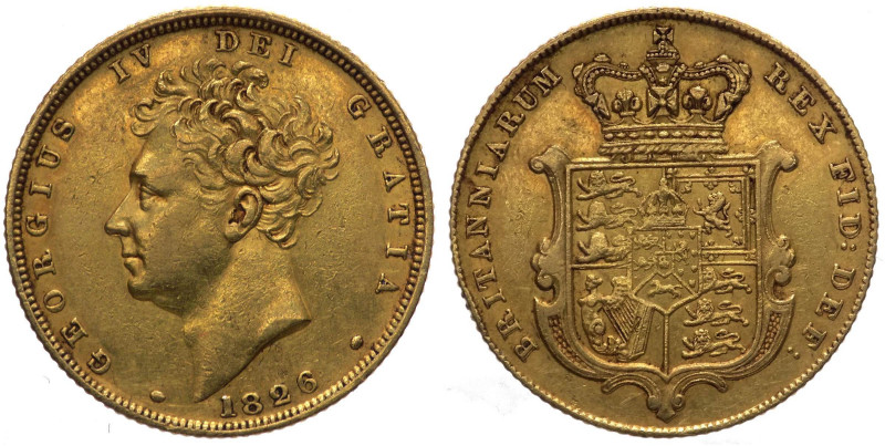 Inghilterra - Giorgio IV (1821-1830) Sterlina 1826 - Rara - KM 682 - Au - gr.8,0...