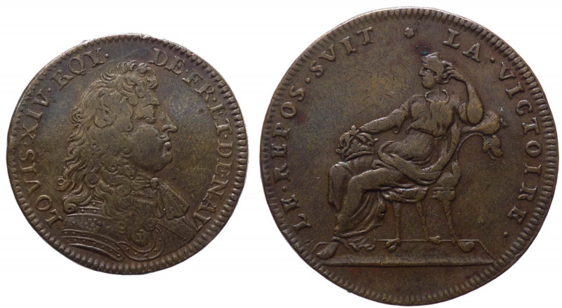 Francia - Luigi XIV (1643-1715) gettone prodotto a Norimberga 1658-1715 circa - ...