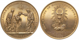 Medaglia consegnata ad Angelo Taglioretti per i 50 anni del Sacerdozio - 1894 - AE dorato - gr. 35,7 - Ø mm 43,43

FDC

 Shipping only in Italy