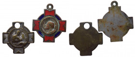 Lotto n.2 medaglie a forma di Croce - di cui una smaltata - con appiccagnolo - 

n.a.

 Worldwide shipping