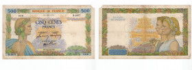 Francia - Banca della Francia 500 Francs "La Paix" 1941 - Serie B.2077 N°508 - Pick#95 - 

n.a.

 Shipping only in Italy