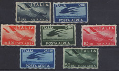 ITALIA REPUBBLICA - Posta Aerea - 1946 Democratica - (A126/32) - 

(**)

 Shipping only in Italy