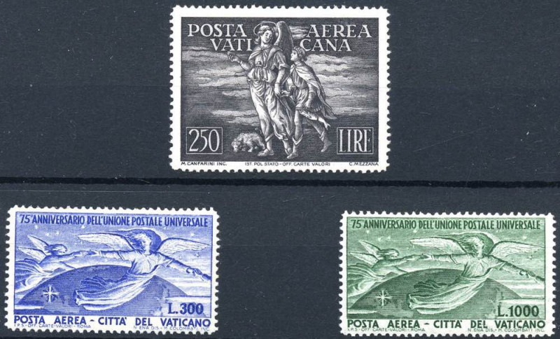 VATICANO - Posta Aerea - 1949 U.P.U - Centrati e molto freschi Cat. 130 € - 

...