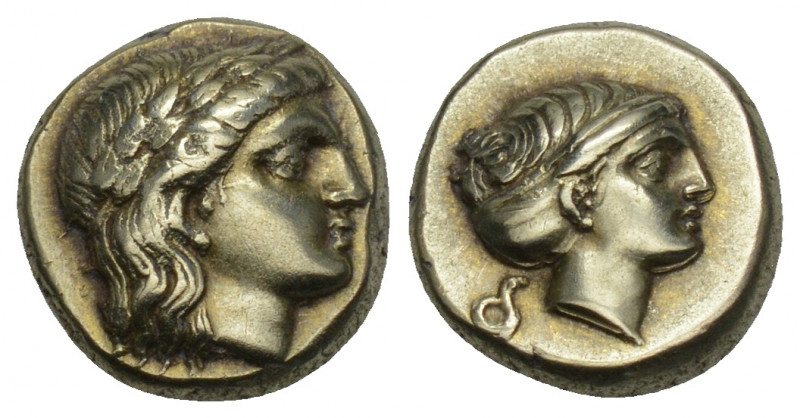 Greek
LESBOS, Mytilene. Circa 377-326 BC. EL Hekte. 2.52gr. 10.8mm.
Laureate hea...