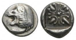 Greek 
Ionia. Miletos circa 520-480 BC. Diobol AR 0.95gr. 9.1mm.