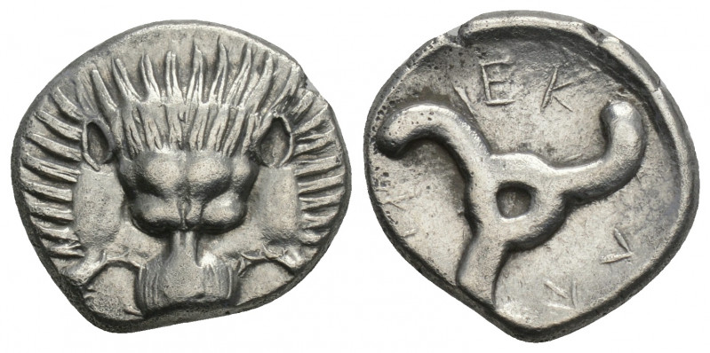 Greek 
Dynasts of Lycia. Perikles circa 380-360 BC. Tetrobol AR 2.6gr. 15.1mm.
F...