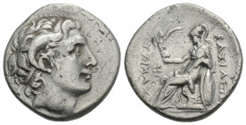 Greek
Lysimachus (323-281 BC). AR drachm Ephesus, (?)297-282 BC. 4gr. 18.6mm.
 Head of the deified Alexander the Great right, wearing diadem and horn ...