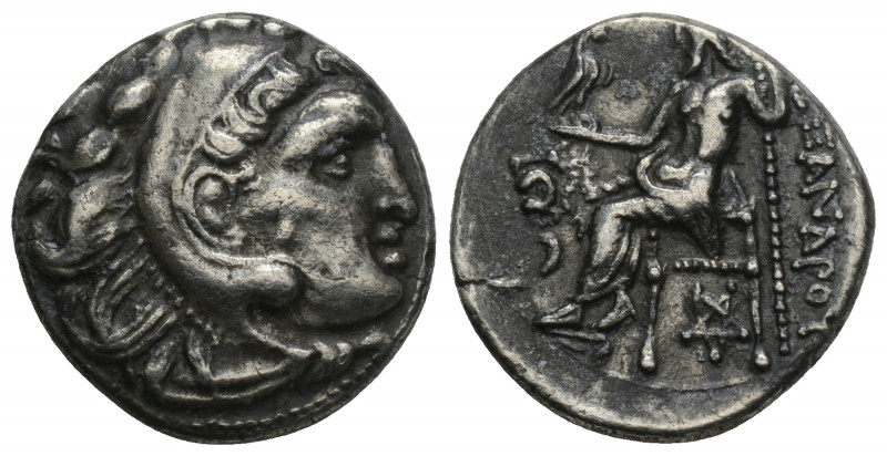 Greek
Kingdom of Macedon. Alexander III 'the Great' AR Drachm Kolophon, circa 31...