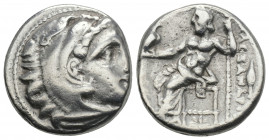 Kingdom of Macedon. Alexander III 'The Great' AR Drachm. Kolophon, circa 322-317 BC. 4.3gr. 17.1mm.
Struck under Philip III Arrhidaios in the name and...