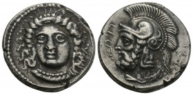 CILICIA, Tarsos. Pharnabazos. Persian military commander, 380-374/3 BC. AR Stater Struck circa 380-379 BC. 10gr. 21.1mm.
Three-quarter facing female h...