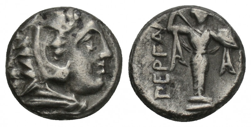 Greek
Mysia. Pergamon 310-282 BC. Diobol AR 1.18gr. 10.4mm.
Head of Herakles r...