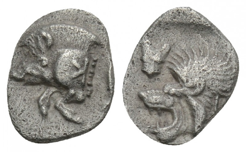 Greek
MYSIA, Kyzikos. Circa 450-400 BC. AR Hemiobol 0.37gr. 9.7mm.