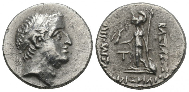 Greek
Kings of Cappadocia. Ariobarzanes I. Philoromaios (96-63 BC). AR Drachm 4...