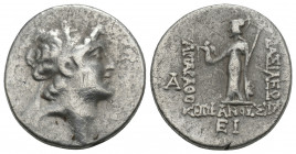 Greek
KINGS of CAPPADOCIA. Ariarathes VI Epiphanes. Circa 130-112/0 BC. AR Drachm 3.9gr. 18mm.