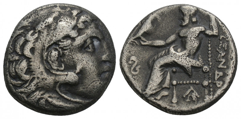 Greek
Kings of Macedon. Alexander III "the Great" 336-323 BC. Drachm AR 4gr. 16....