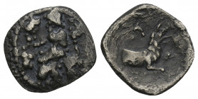 Greek
Lykaonia, Laranda. Ca. 324-323 B.C. AR obol 0.81gr. 12.2mm.