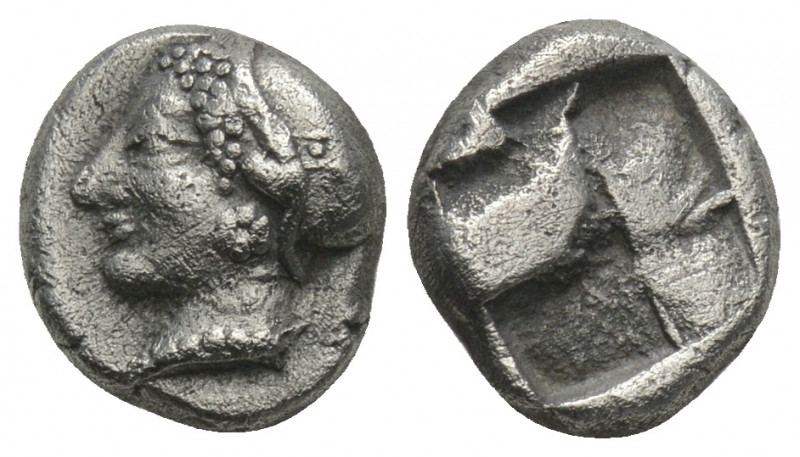 Greek Coins
 Phocaea Diobol circa 510-494, AR 1.33gr. 10mm.
Female head l., hair...