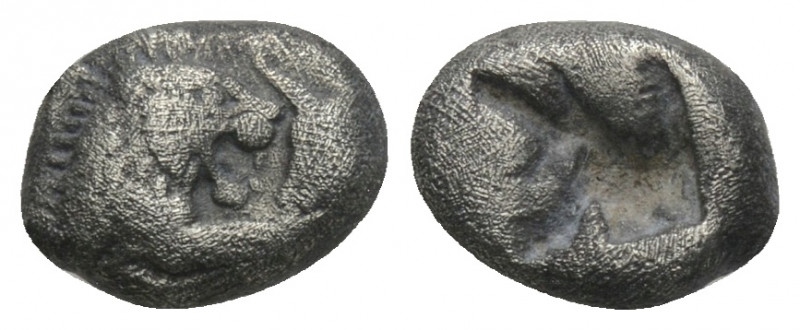 Greek 
Lydia. Sardeis. Kroisos 564-539 BC. 1/24 Stater AR 0.78gr. 8.4mm.