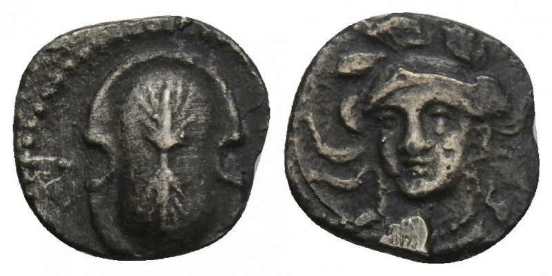 Greek 
Cilicia, persian Satrap Balakros 333-323 BC, AR obol 0.5gr. 9.6mm.