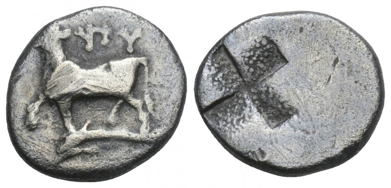 Greek 
Thrace. Byzantion circa 357-340 BC. Tetrobol AR 2.2gr. 14.5mm