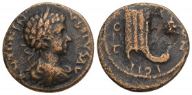 Roman Provincial 
 Caracalla AD 198-217. Bronze Æ 3.4gr. 18.1mm