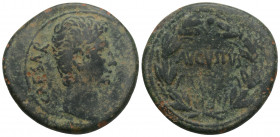 Roman Provincial 
Augustus 27 BC - 14 AD, uncertain mint in Asia Minor, ca. 25 BC, AE 11.8gr. 28.7mm
Bare head of Augustus right AVGVSTVS within laure...