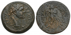 Roman Provincial Coins
 CILICIA. Irenopolis-Neronias. Trajan (98-117). Ae 3.5gr. 18.5mm.
 Obv: AYTO KAICAP TRAIANOC. Laureate head right. Rev: IPHNOΠO...