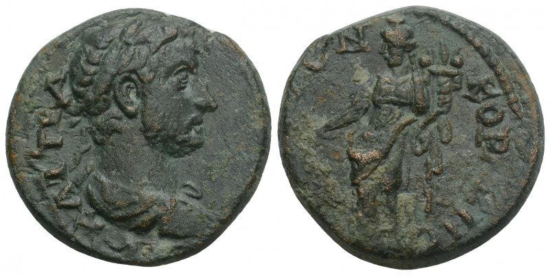 CILICIA, Coracesium. Hadrian. AD 117-138. Æ. 8.4gr. 22.7mm
Laureate and draped b...