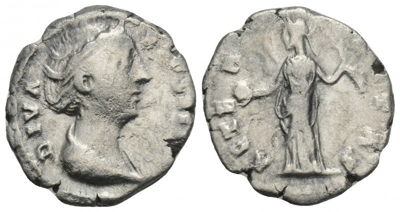 Roman Imperial
 Diva Faustina I AD 140-141. Rome Denarius AR 3gr. 18.2mm.