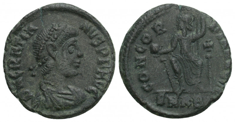 Roman Imperial
 Gratian, 367-383. Follis, Kyzikos 2.3gr. 18.6mm.