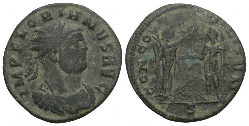 Roman Imperial 
Florianus AD 276. Cyzicus Antoninianus Æ 2.5gr. 21.3mm.
 IMP FLO...